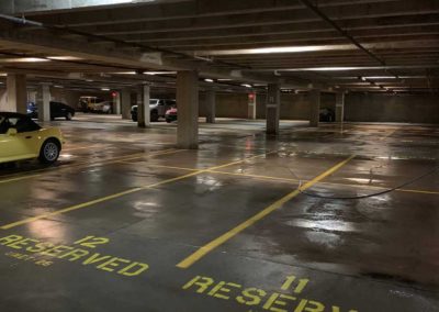 parking garage cleaning and pressure washing