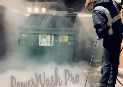 PowerWash Pro dumpster cleaning