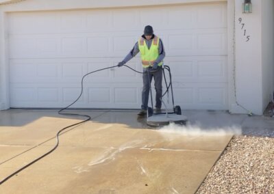 residential Concrete Driveway surface cleaning and residential pressure washing