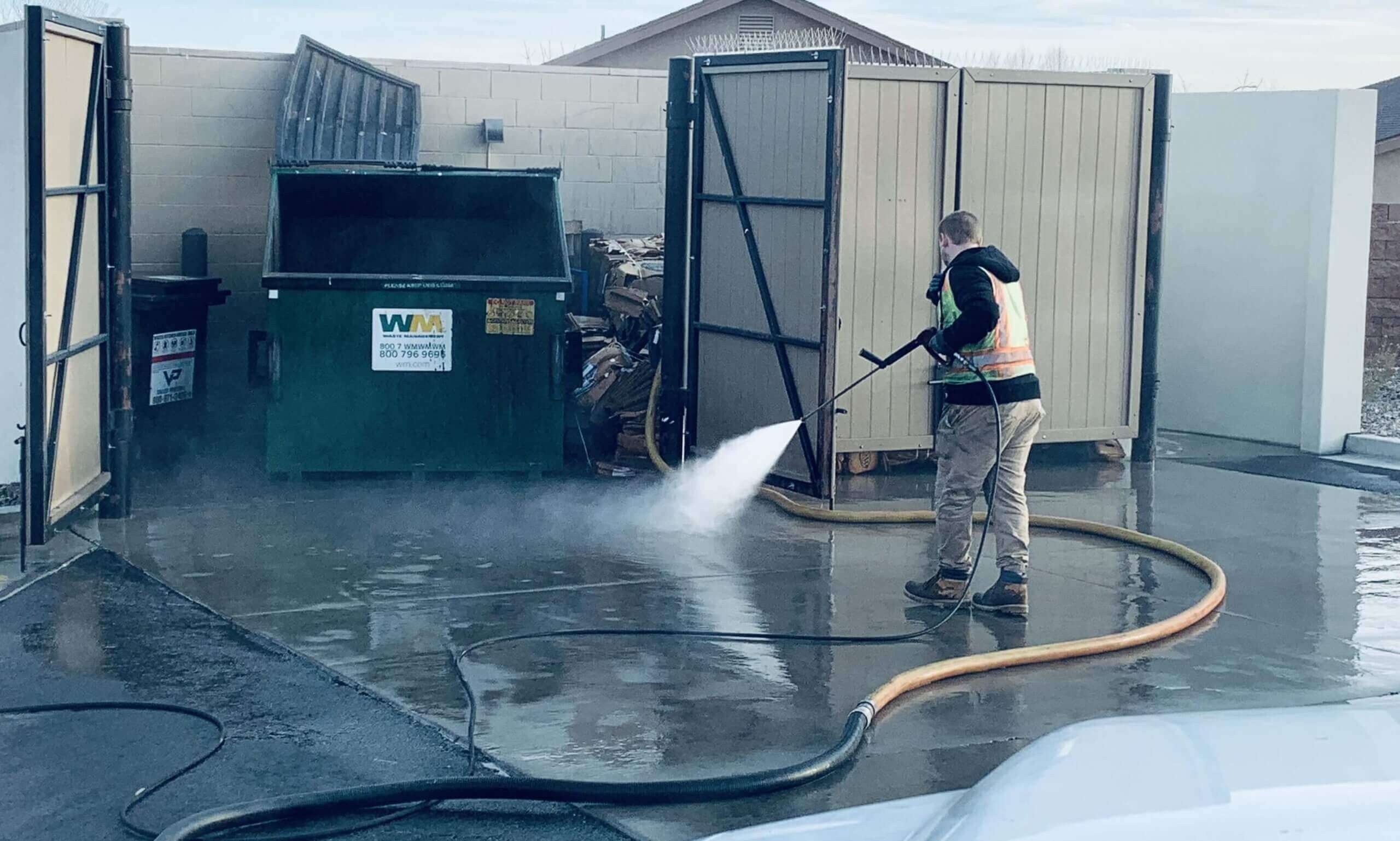 Sanitized Dumpster Enclosure