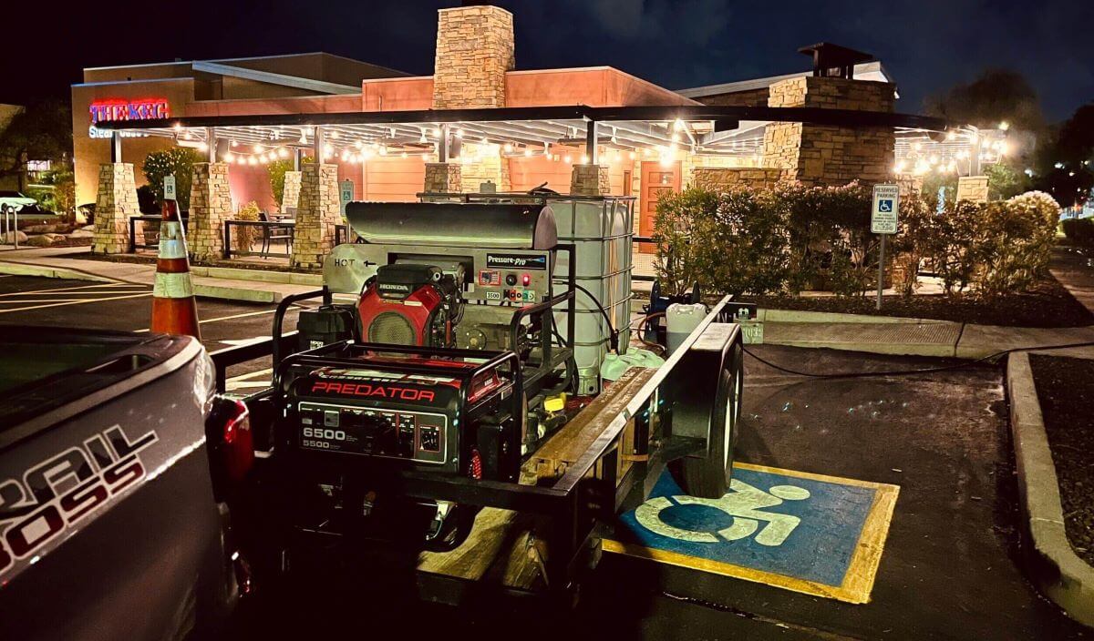 PowerWash Pro professional restaurant exterior cleaning and drive-thru surface restoration in Chandler, AZ.