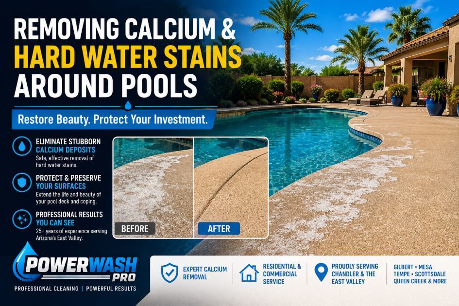 Removing Calcium And Hard Water Stains Around Pools